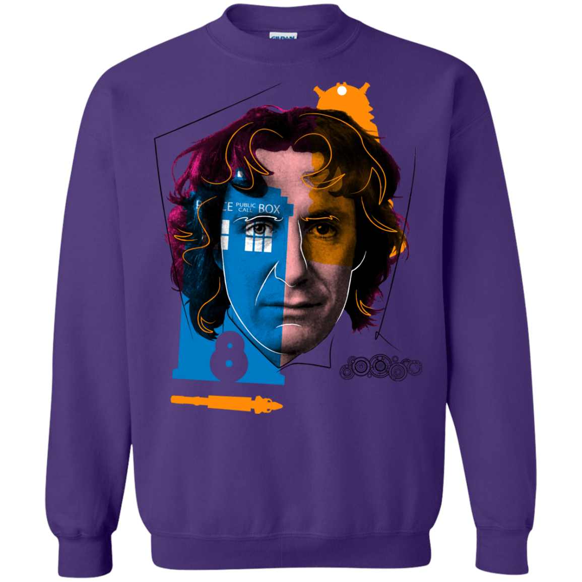 Sweatshirts Purple / S Doctor Warwhol 8 Crewneck Sweatshirt