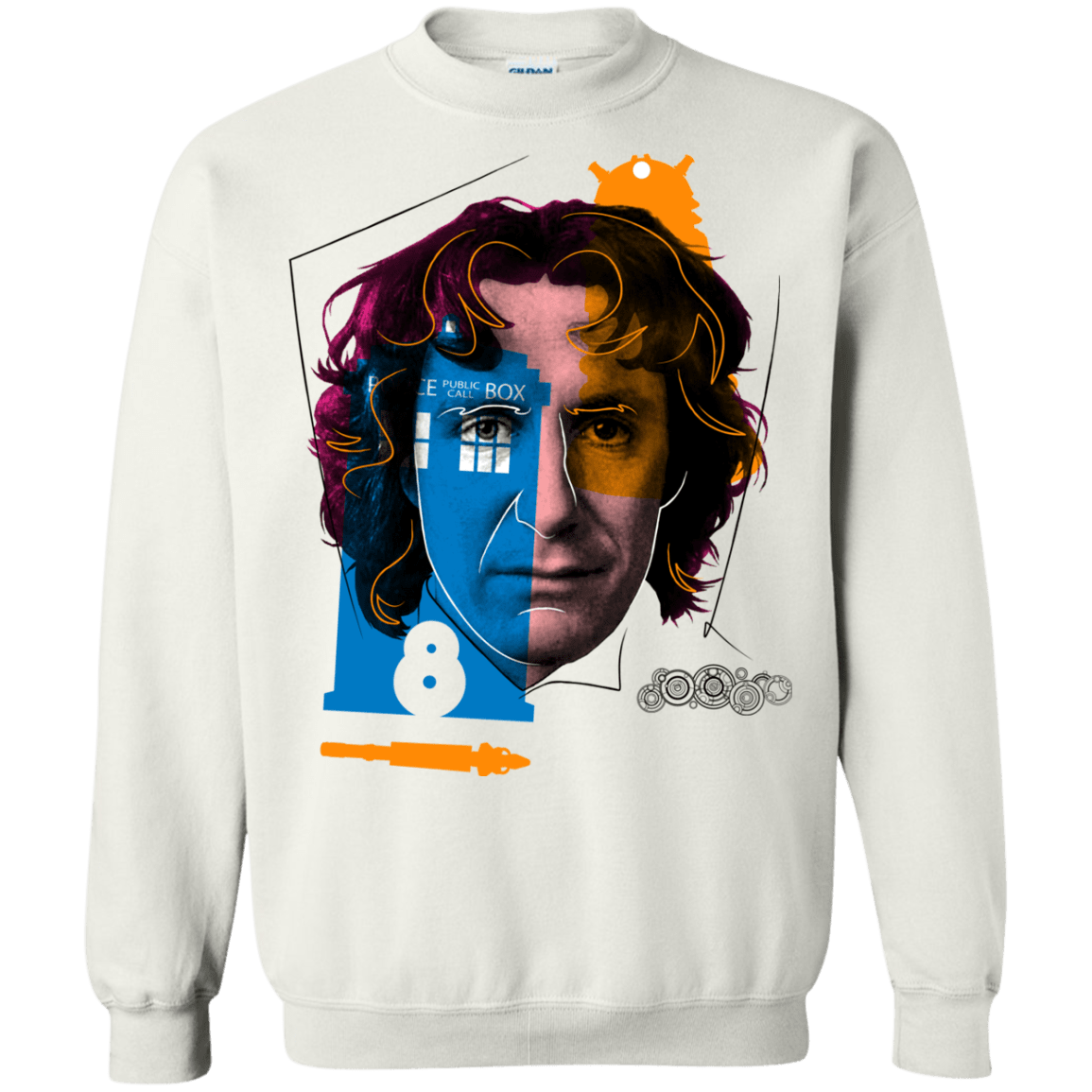 Sweatshirts White / S Doctor Warwhol 8 Crewneck Sweatshirt