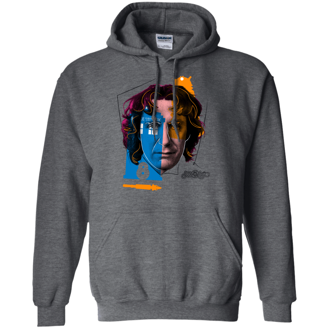 Sweatshirts Dark Heather / S Doctor Warwhol 8 Pullover Hoodie