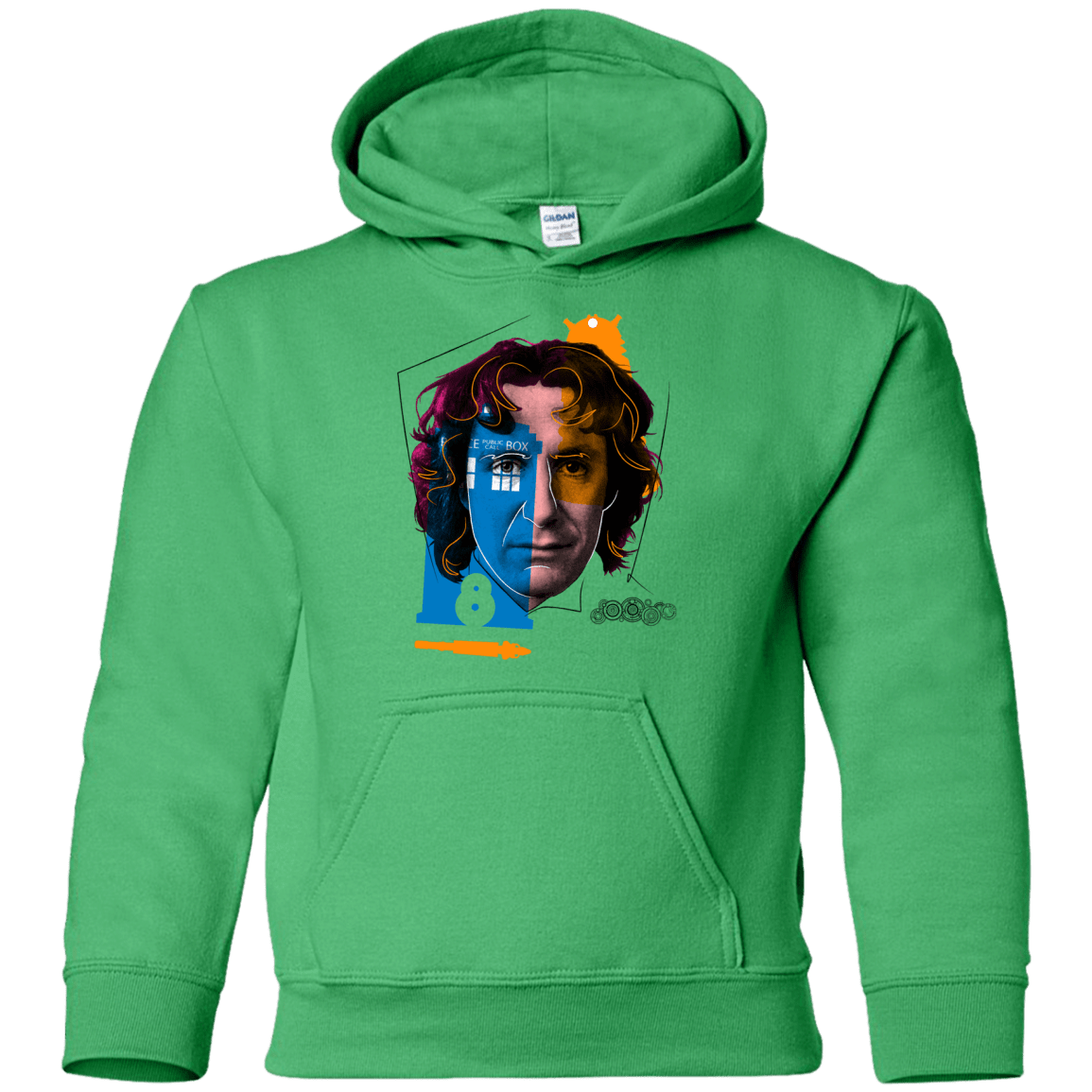 Sweatshirts Irish Green / YS Doctor Warwhol 8 Youth Hoodie