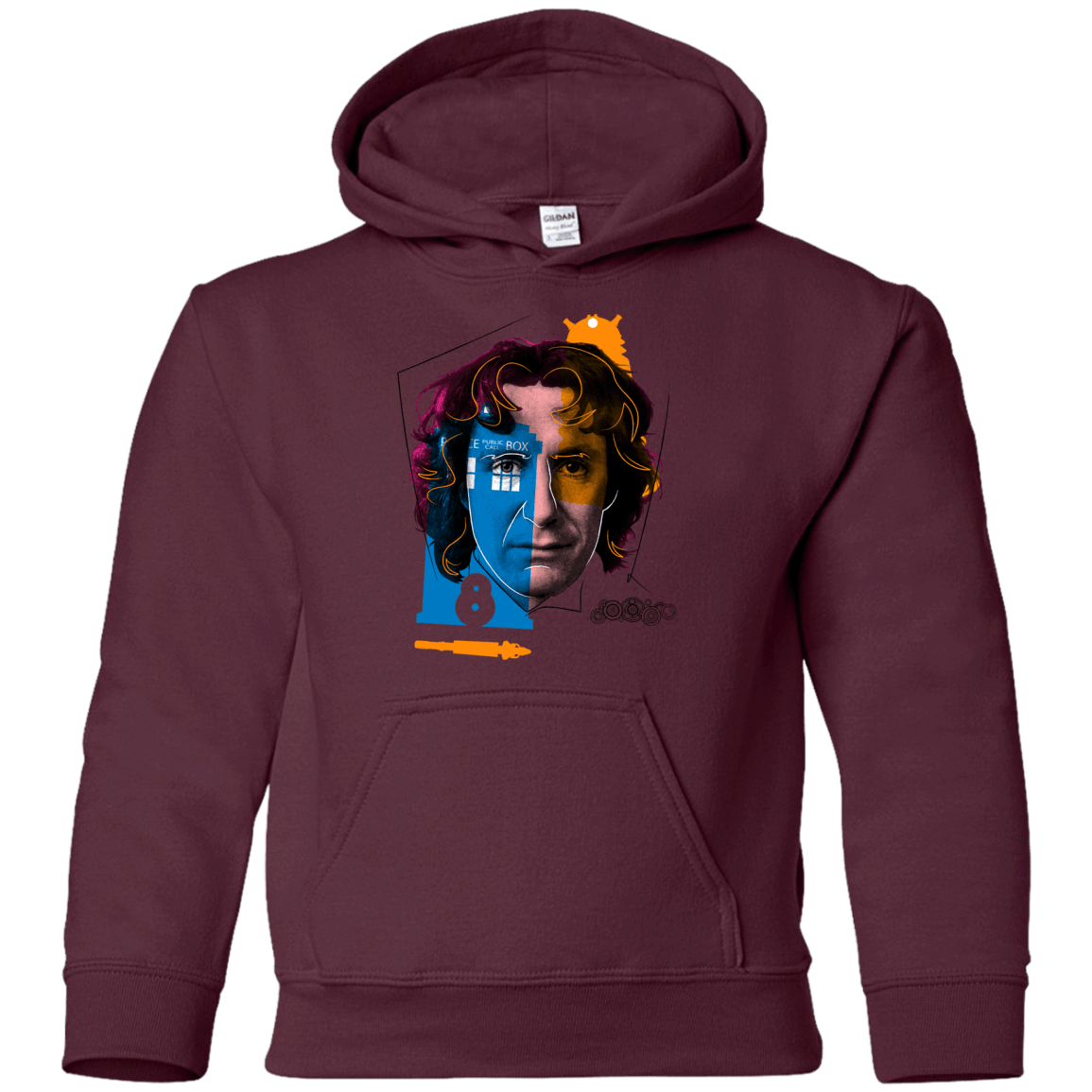 Sweatshirts Maroon / YS Doctor Warwhol 8 Youth Hoodie