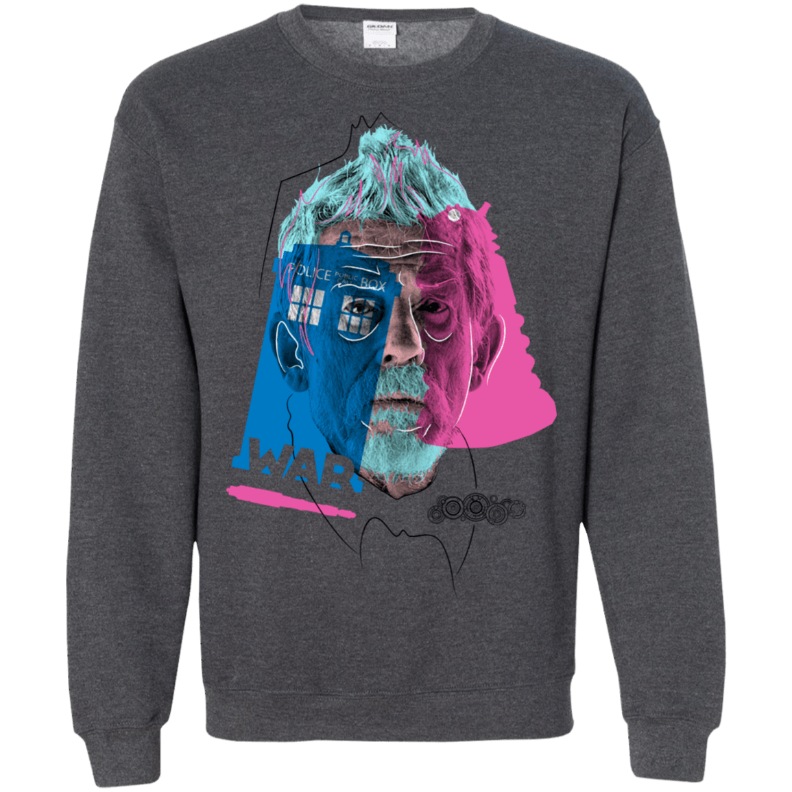 Sweatshirts Dark Heather / S Doctor Warwhol War Crewneck Sweatshirt