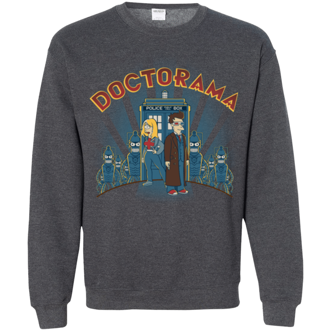 Sweatshirts Dark Heather / Small Doctorama (1) Crewneck Sweatshirt
