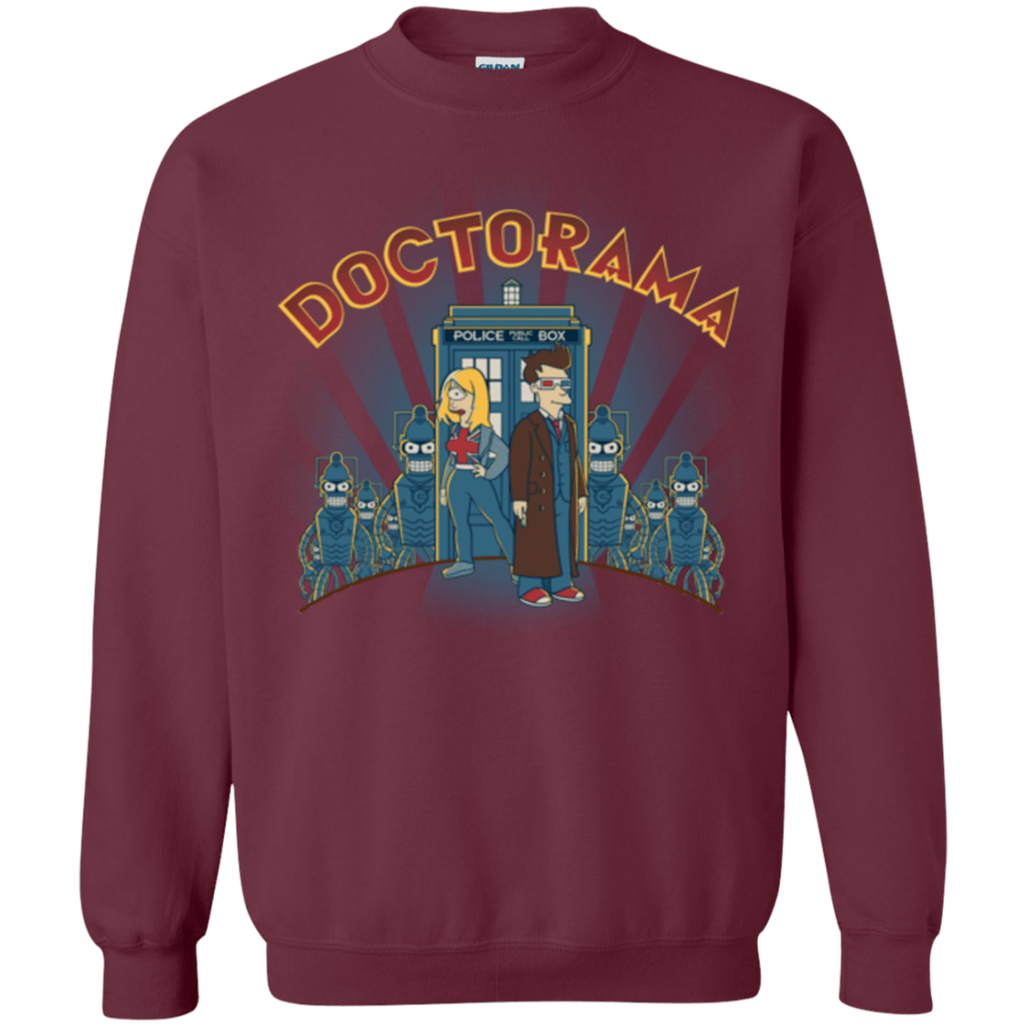 Sweatshirts Maroon / Small Doctorama (1) Crewneck Sweatshirt