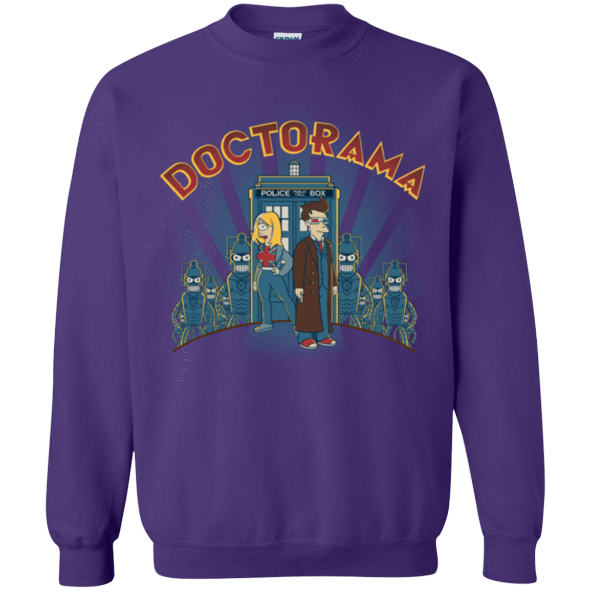 Sweatshirts Purple / Small Doctorama (1) Crewneck Sweatshirt