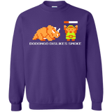 Sweatshirts Purple / Small Dodongo Dislikes Smoke Crewneck Sweatshirt