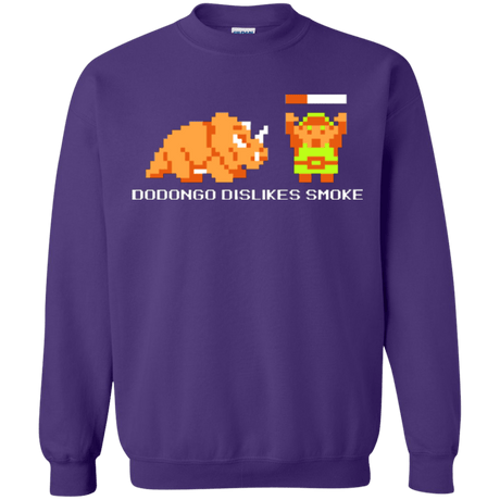 Sweatshirts Purple / Small Dodongo Dislikes Smoke Crewneck Sweatshirt