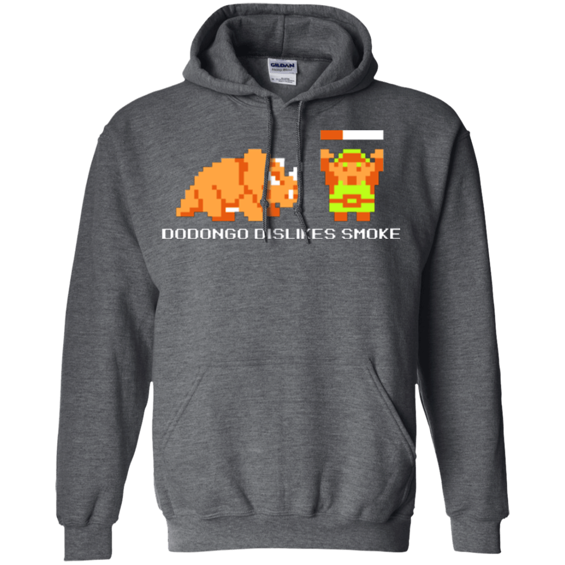 Sweatshirts Dark Heather / Small Dodongo Dislikes Smoke Pullover Hoodie