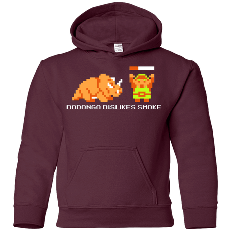 Sweatshirts Maroon / YS Dodongo Dislikes Smoke Youth Hoodie