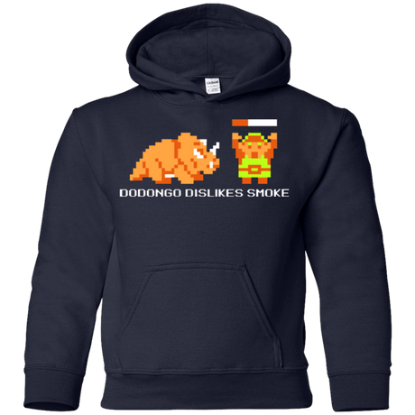 Sweatshirts Navy / YS Dodongo Dislikes Smoke Youth Hoodie