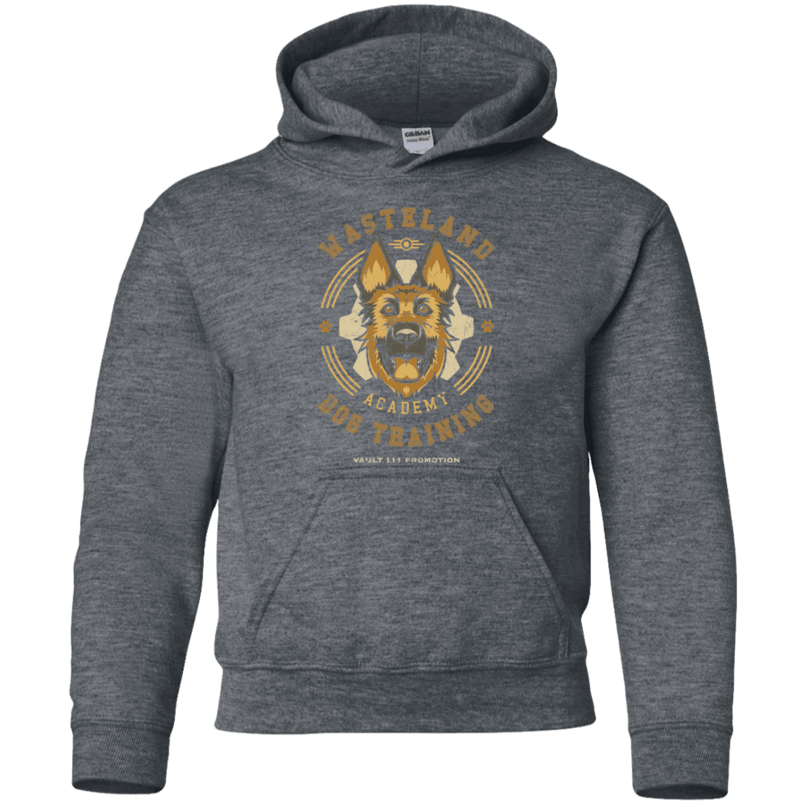 Sweatshirts Dark Heather / YS Dogmeat Training Academy Youth Hoodie