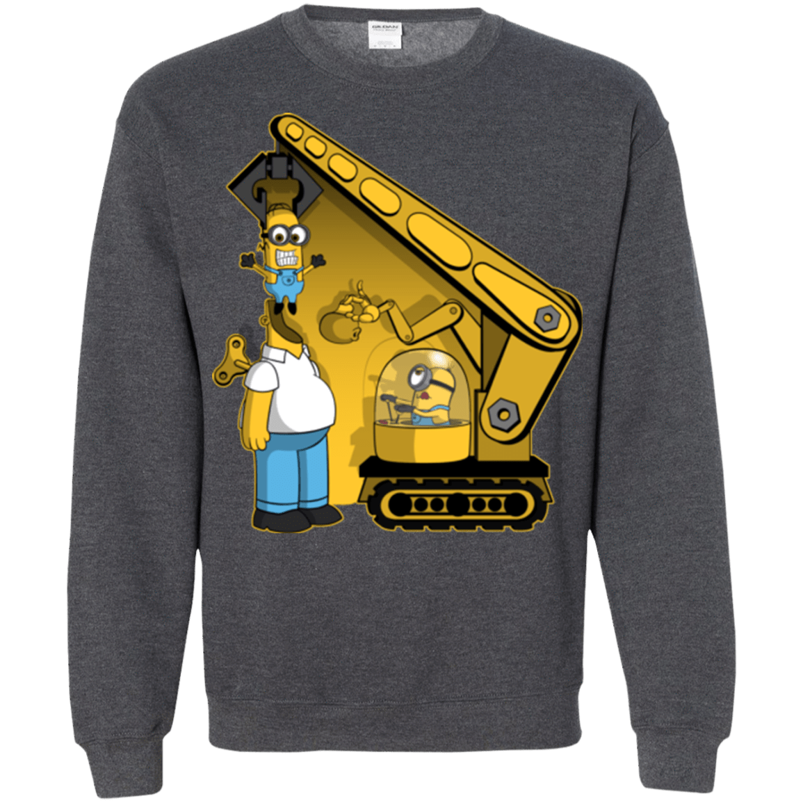 Sweatshirts Dark Heather / Small Doh Minion Crewneck Sweatshirt