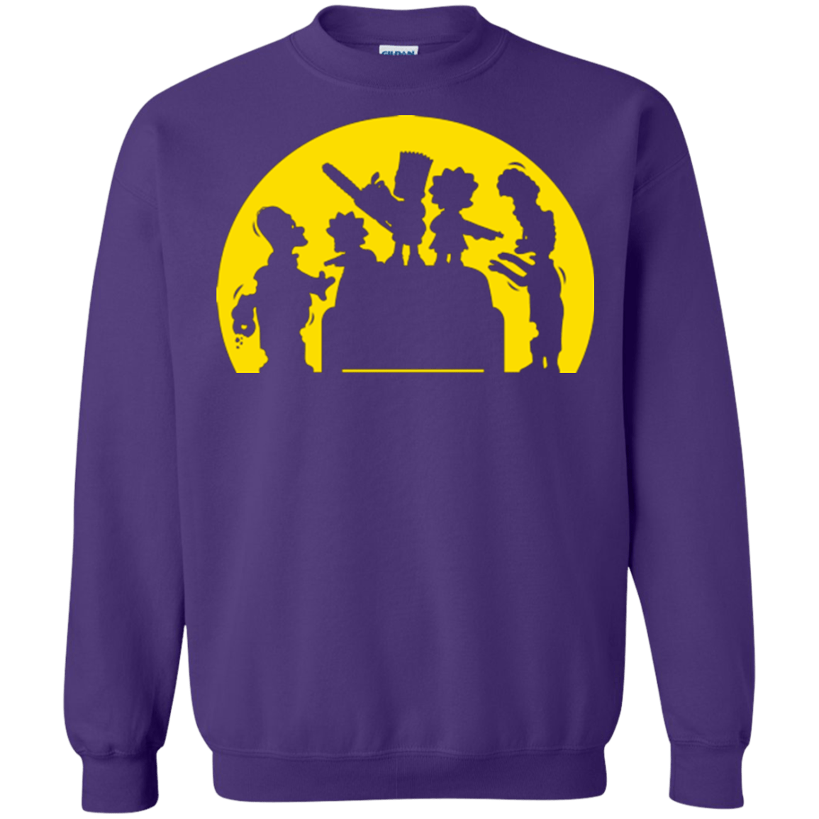 Sweatshirts Purple / S Doh Zombies Crewneck Sweatshirt