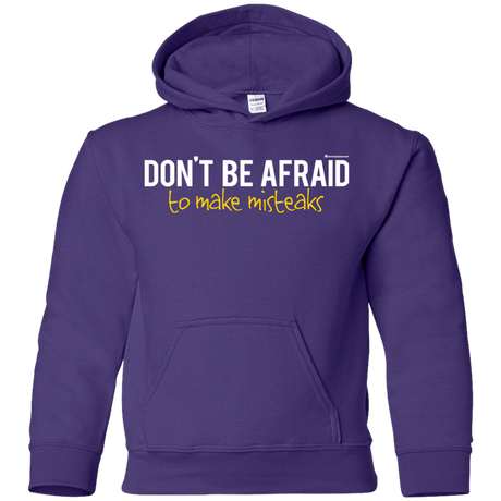 Sweatshirts Purple / YS Don_t Be Afraid To Make Misteaks Youth Hoodie