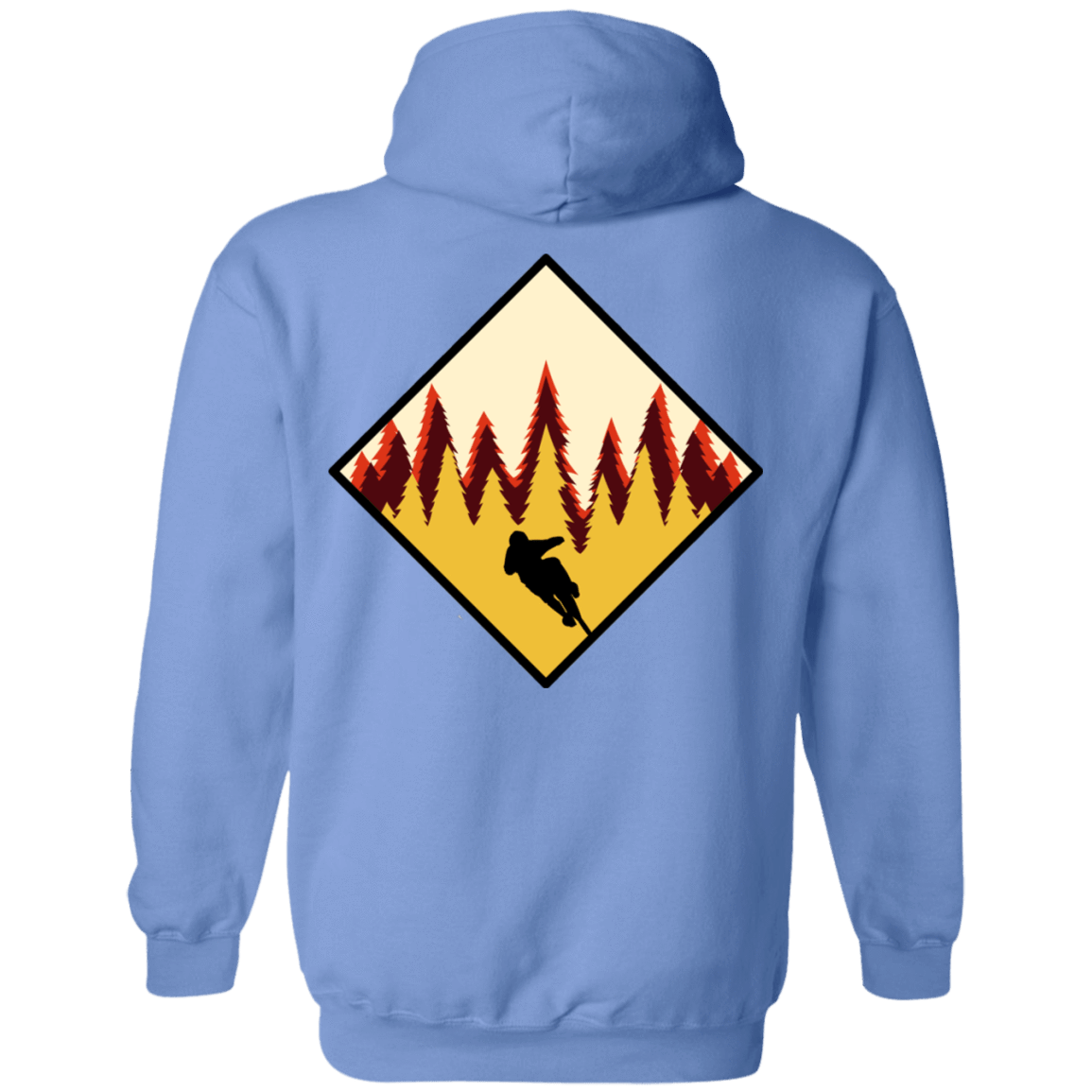 Sweatshirts Carolina Blue / S Don't Stop Riding Back Print Pullover Hoodie