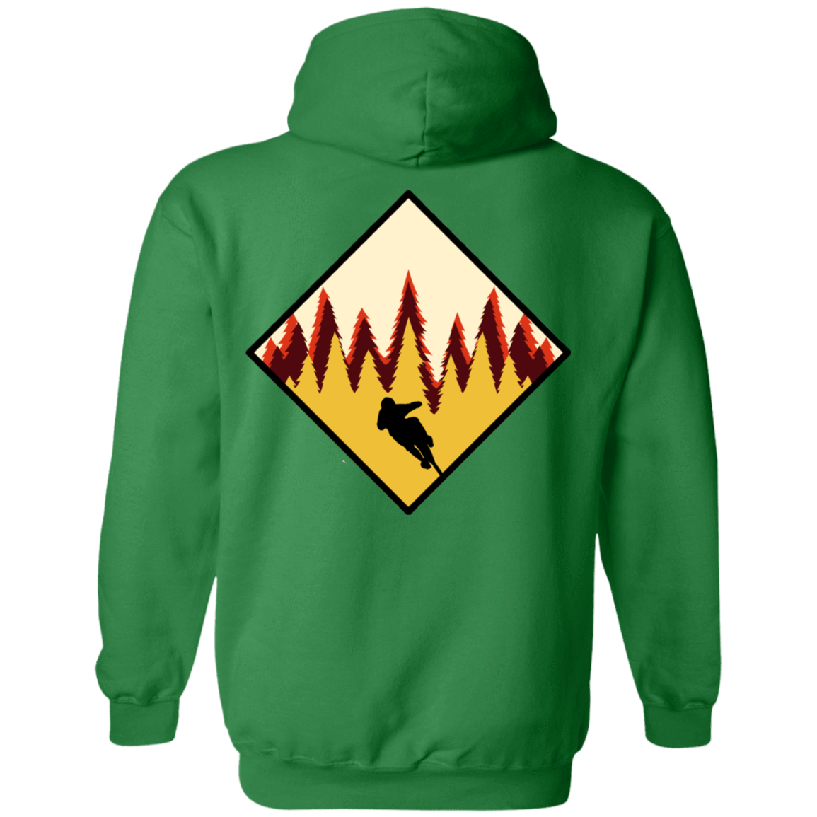 Sweatshirts Irish Green / S Don't Stop Riding Back Print Pullover Hoodie