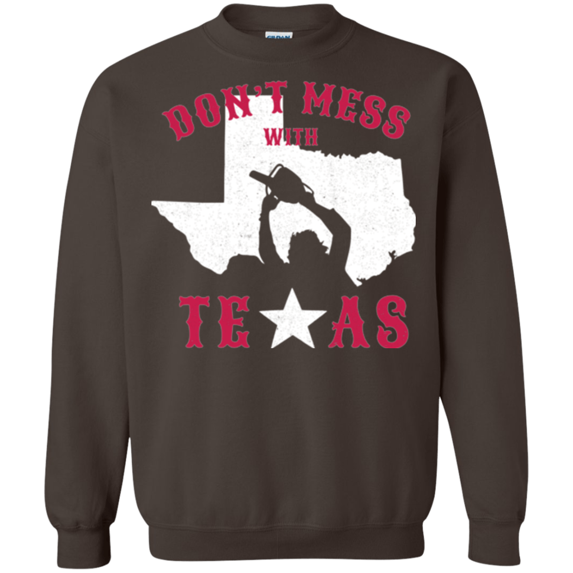 Sweatshirts Dark Chocolate / Small Dont Mess With Texas Crewneck Sweatshirt