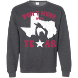 Sweatshirts Dark Heather / Small Dont Mess With Texas Crewneck Sweatshirt