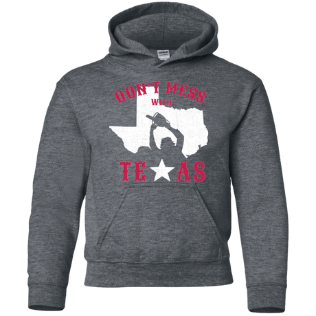 Sweatshirts Dark Heather / YS Dont Mess With Texas Youth Hoodie