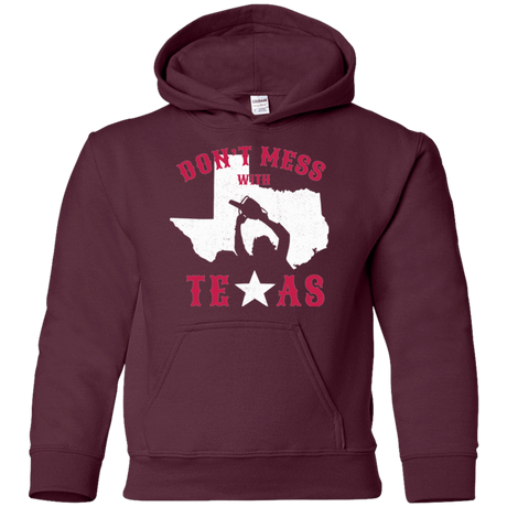 Sweatshirts Maroon / YS Dont Mess With Texas Youth Hoodie