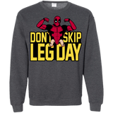 Sweatshirts Dark Heather / S Dont Skip Leg Day Crewneck Sweatshirt