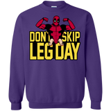 Sweatshirts Purple / S Dont Skip Leg Day Crewneck Sweatshirt