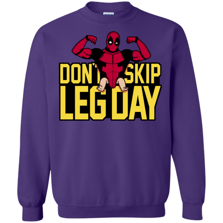 Sweatshirts Purple / S Dont Skip Leg Day Crewneck Sweatshirt