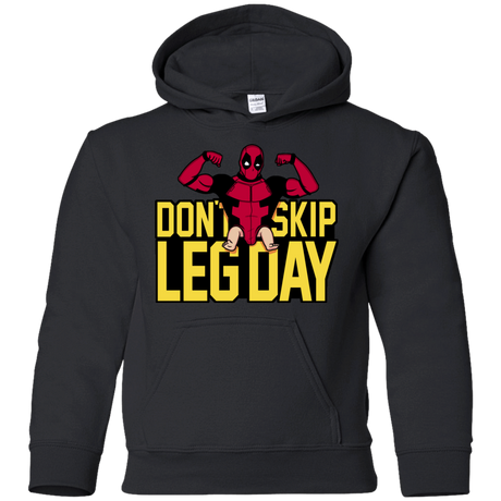 Sweatshirts Black / YS Dont Skip Leg Day Youth Hoodie