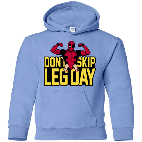 Sweatshirts Carolina Blue / YS Dont Skip Leg Day Youth Hoodie
