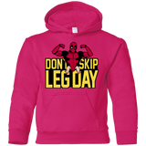 Sweatshirts Heliconia / YS Dont Skip Leg Day Youth Hoodie