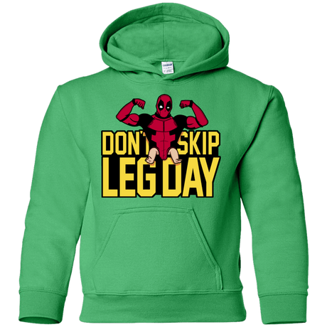 Sweatshirts Irish Green / YS Dont Skip Leg Day Youth Hoodie