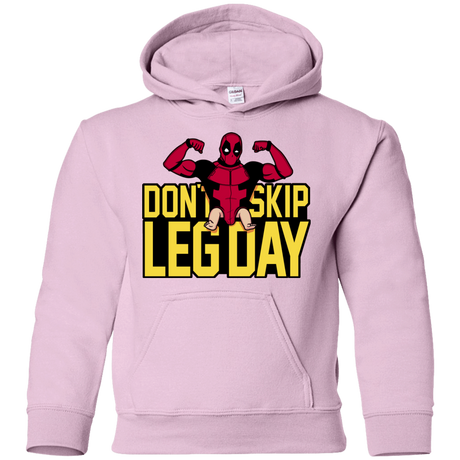 Sweatshirts Light Pink / YS Dont Skip Leg Day Youth Hoodie