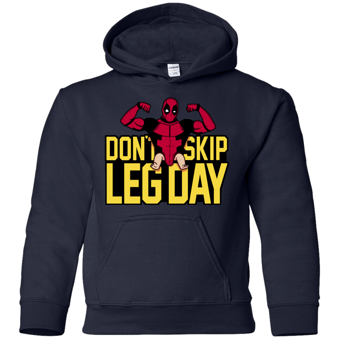 Sweatshirts Navy / YS Dont Skip Leg Day Youth Hoodie