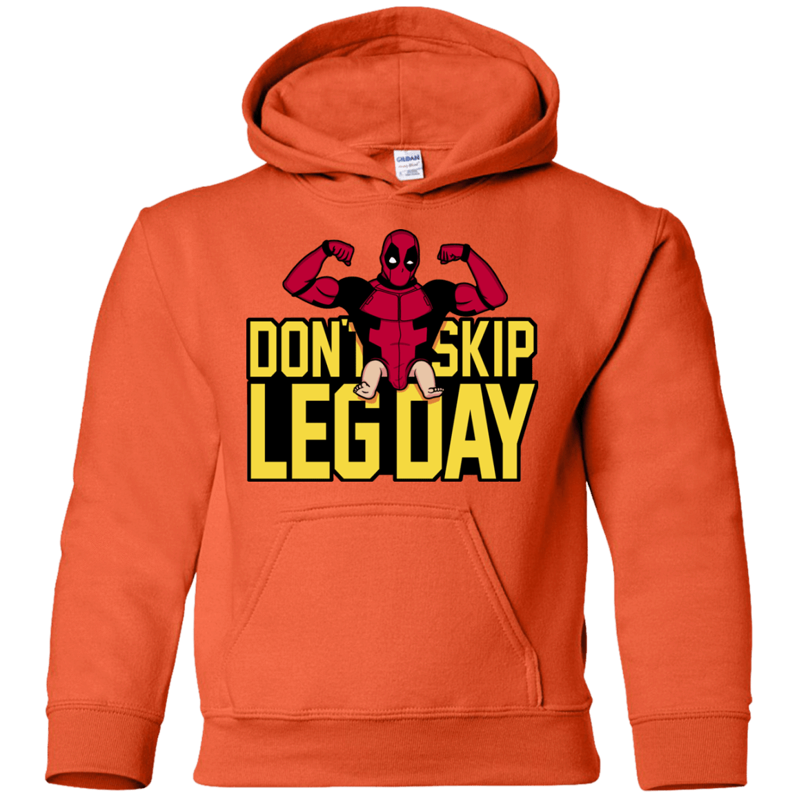 Sweatshirts Orange / YS Dont Skip Leg Day Youth Hoodie