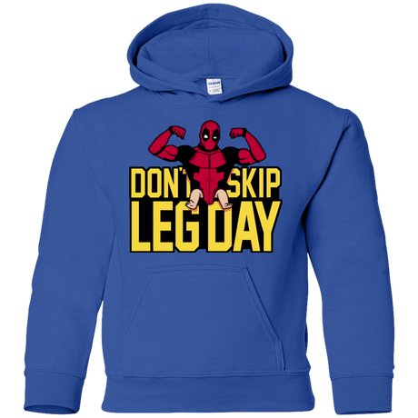 Sweatshirts Royal / YS Dont Skip Leg Day Youth Hoodie