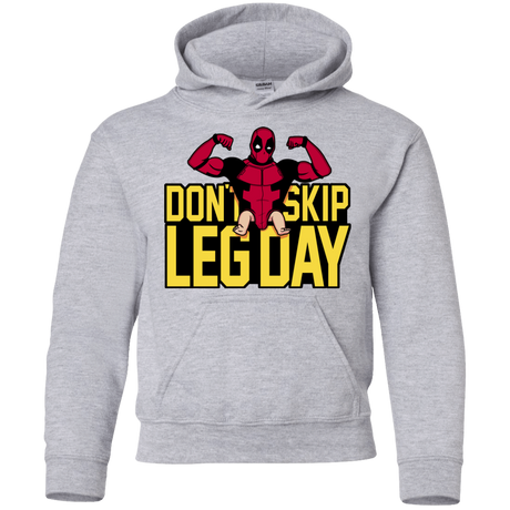 Sweatshirts Sport Grey / YS Dont Skip Leg Day Youth Hoodie