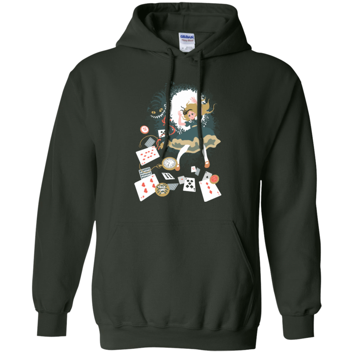 Sweatshirts Forest Green / Small Down the rabbit hole Pullover Hoodie