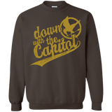 Sweatshirts Dark Chocolate / Small Down with the Capitol Crewneck Sweatshirt