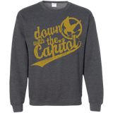 Sweatshirts Dark Heather / Small Down with the Capitol Crewneck Sweatshirt