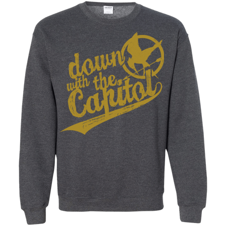 Sweatshirts Dark Heather / Small Down with the Capitol Crewneck Sweatshirt