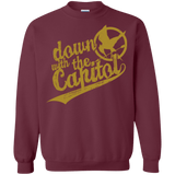 Sweatshirts Maroon / Small Down with the Capitol Crewneck Sweatshirt