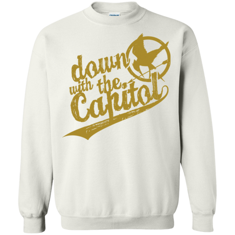 Sweatshirts White / Small Down with the Capitol Crewneck Sweatshirt
