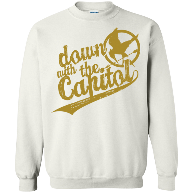 Sweatshirts White / Small Down with the Capitol Crewneck Sweatshirt