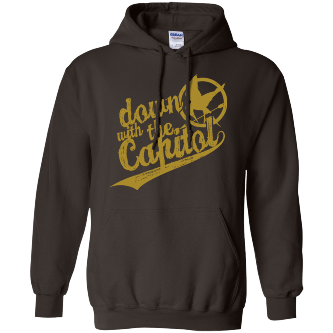Sweatshirts Dark Chocolate / Small Down with the Capitol Pullover Hoodie