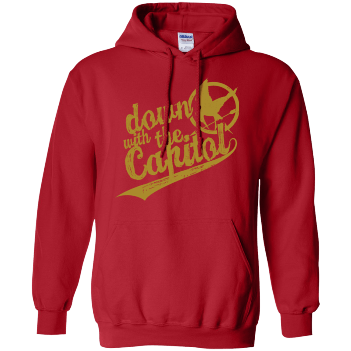 Sweatshirts Red / Small Down with the Capitol Pullover Hoodie