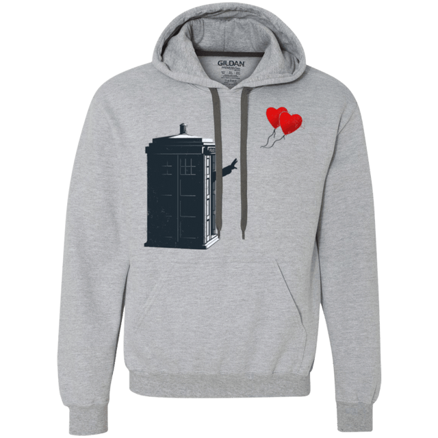 Sweatshirts Sport Grey / Small Dr Banksy Heart Balloon Premium Fleece Hoodie