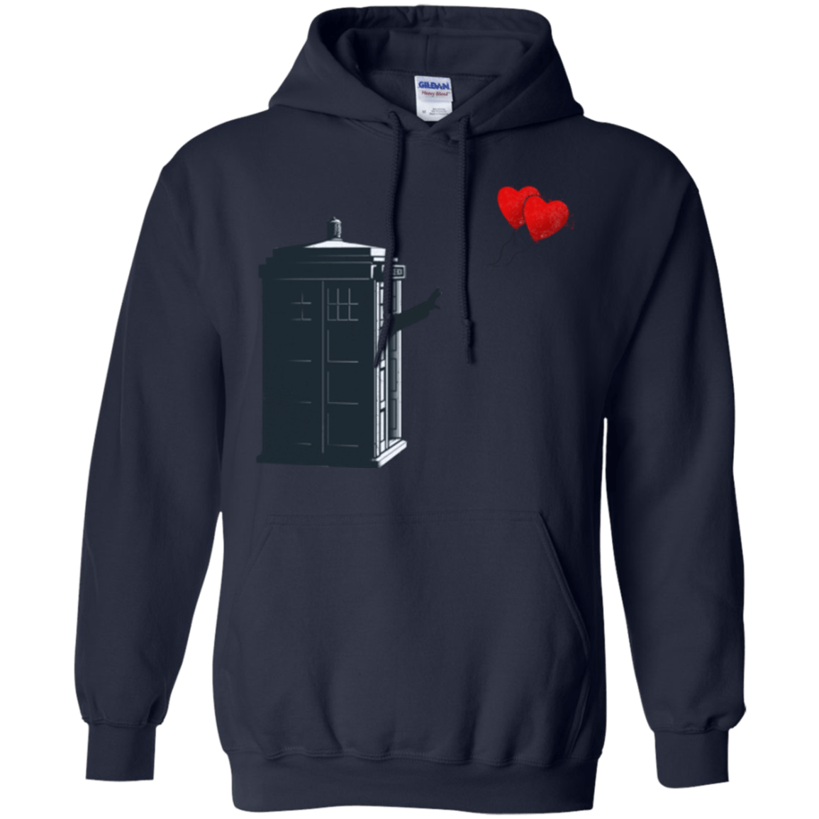 Sweatshirts Navy / Small Dr Banksy Heart Balloon Pullover Hoodie