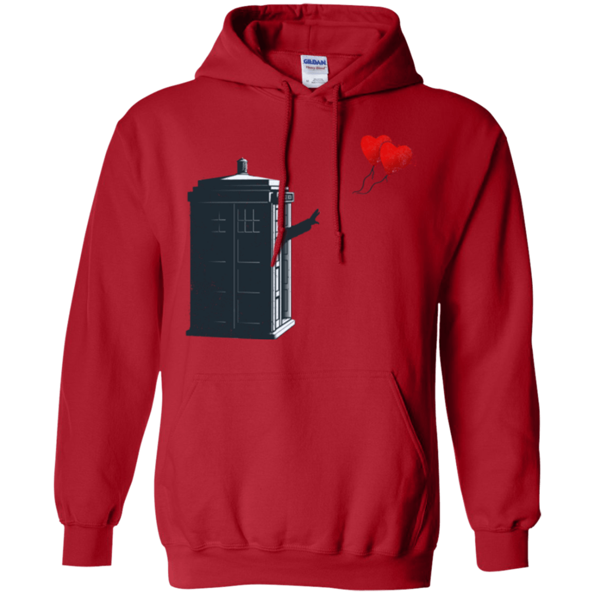 Sweatshirts Red / Small Dr Banksy Heart Balloon Pullover Hoodie