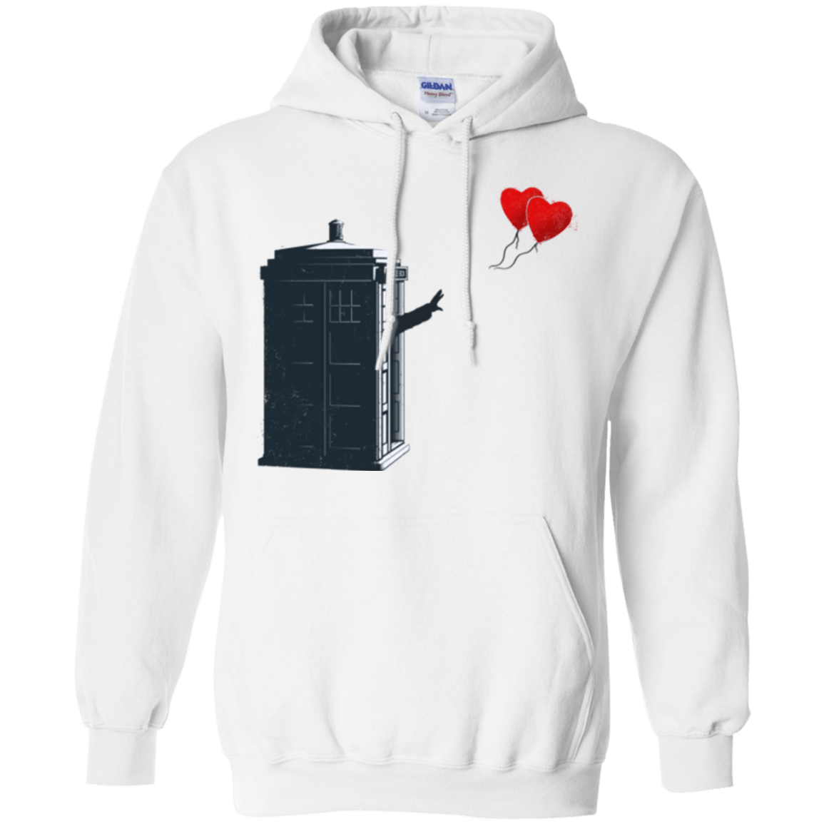 Sweatshirts White / Small Dr Banksy Heart Balloon Pullover Hoodie