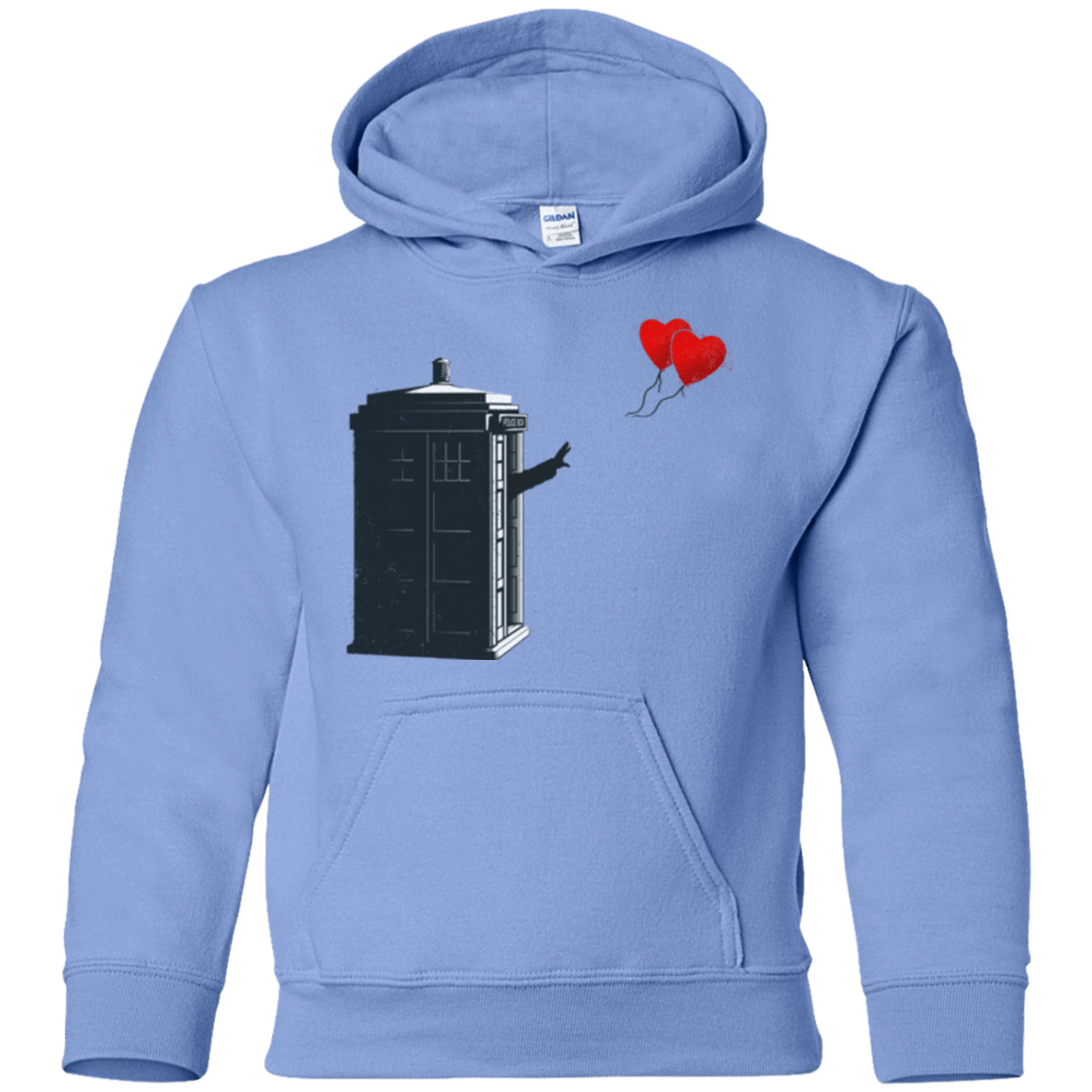 Sweatshirts Carolina Blue / YS Dr Banksy Heart Balloon Youth Hoodie